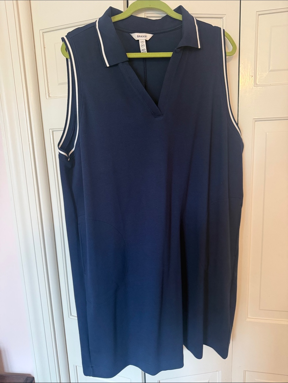 Spanx Air Essentials Sleeveless Navy Polo Dress- 2X
